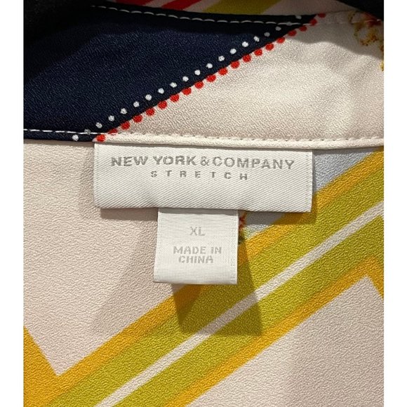 NEW YORK AND COMPANY White Floral Midi Dress - Picture 2 of 4